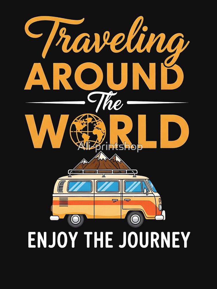 Traveling Around The World Adventure Travel Quote Journey Inspiration For Travel Lovers by Ali-printshop