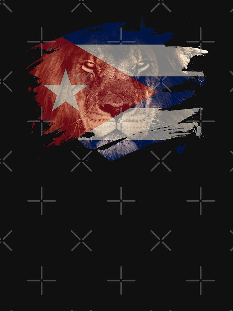 Cuba Flag & African Lion Picture   Cuban Pride T Shirt by ockshirts