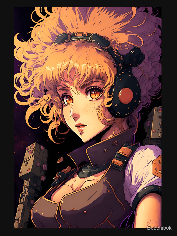 Anime Girl Space Ranger Cute by Bubblebuk Unisex , , , Long Sleeve Tee