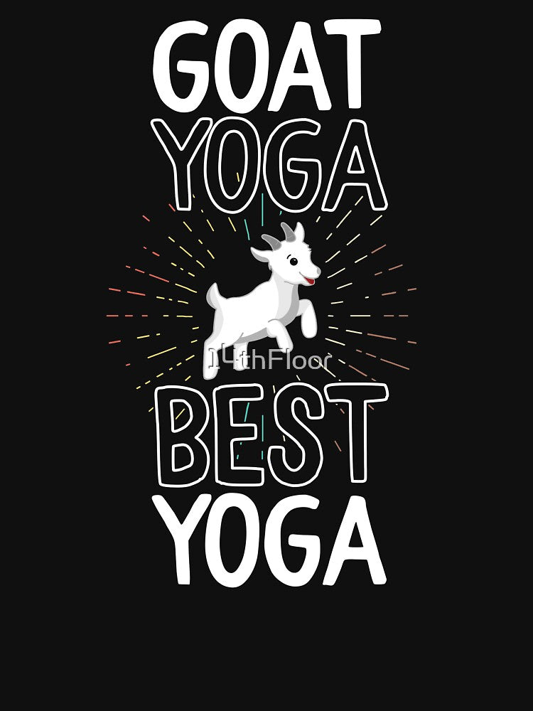 Goat Yoga Best Yoga Women Funny Class Gift Farm by 14thFloor Unisex , , , Long Sleeve Tee