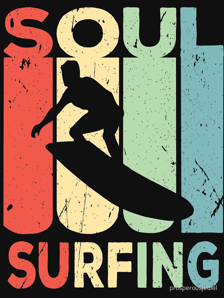 Soul Surfing Vintage Retro by Elixir Designs Unisex , , , Long Sleeve Tee