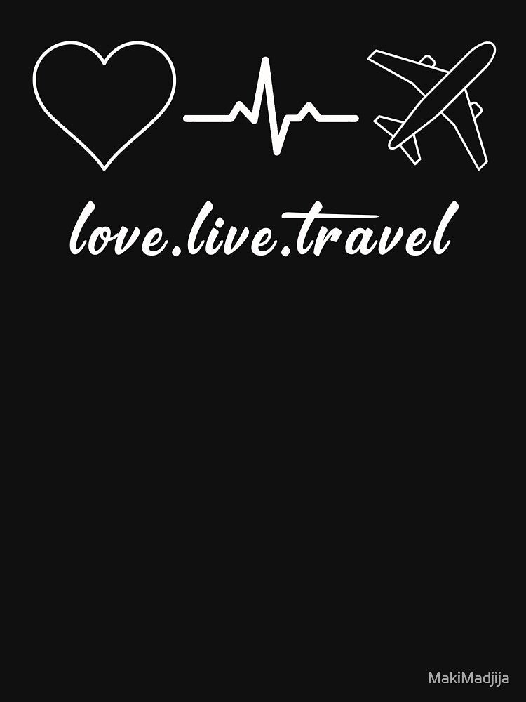Love,live,travel by MakiMadjija Unisex , , , Long Sleeve Tee