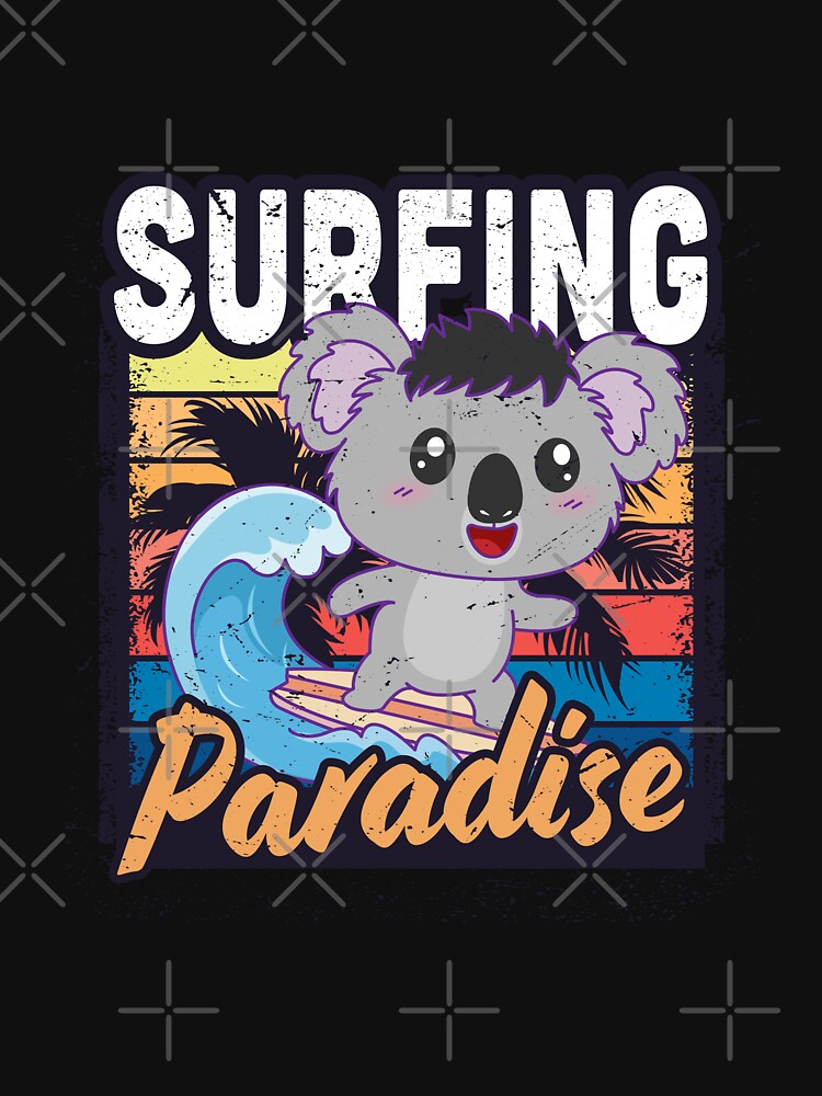 Surfing koala by zinovastudio Unisex , , , Long Sleeve Tee