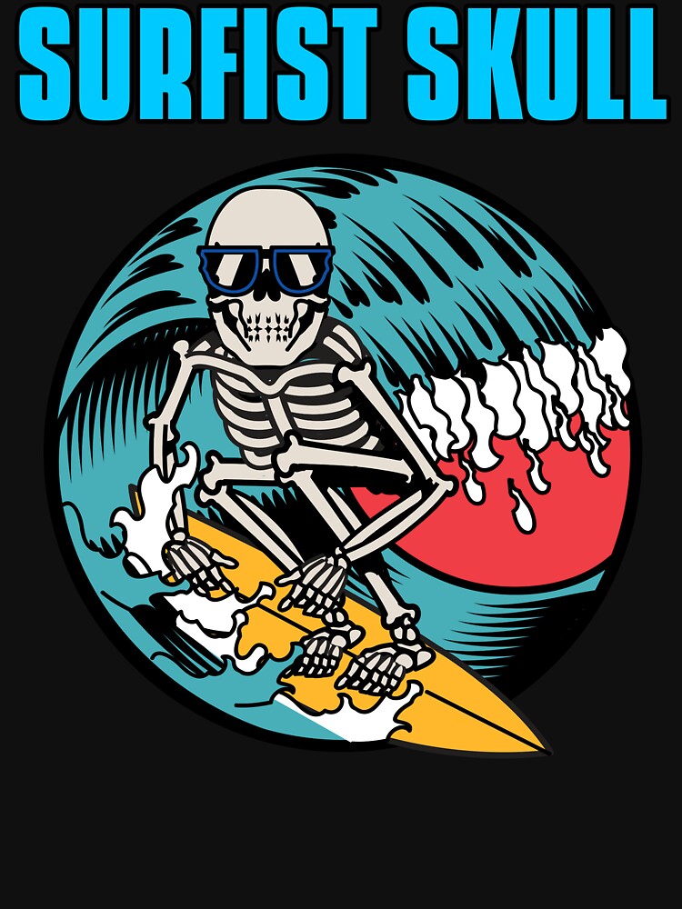 THE SURFIST SKULL by MJ96-PRO Unisex , , , Long Sleeve Tee