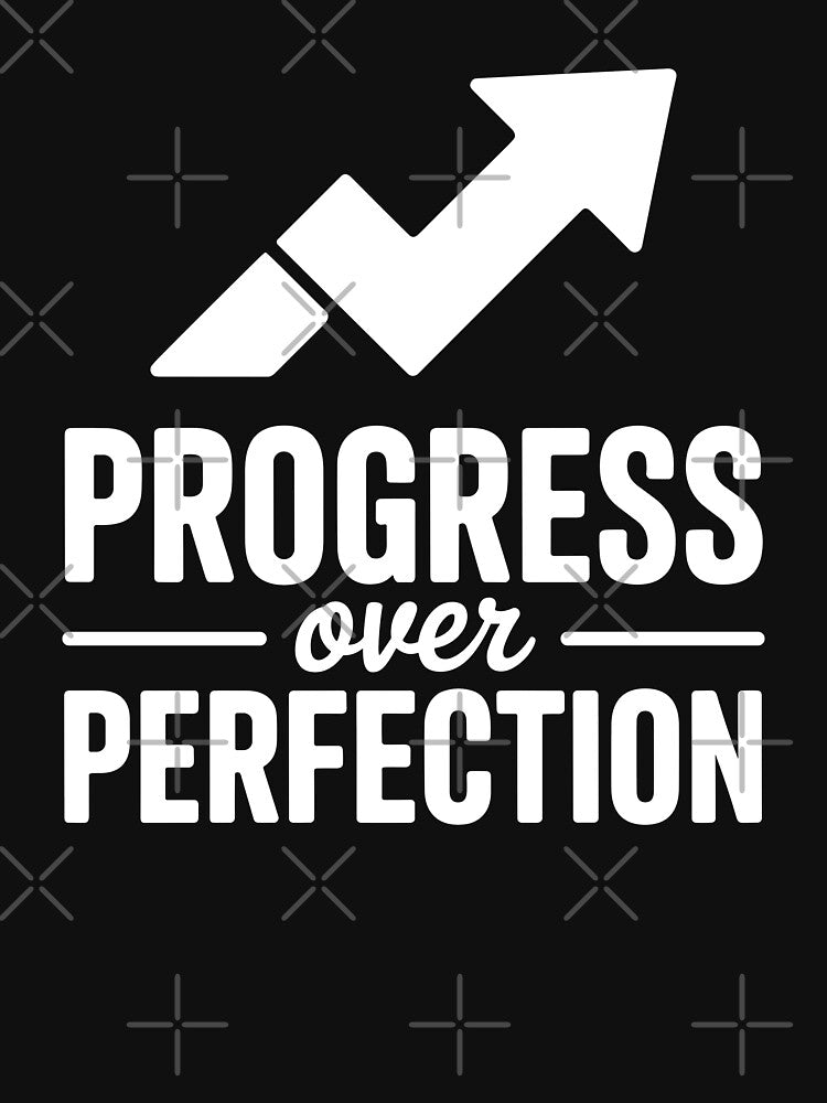 Progress Over Perfection by theartfulaspie Unisex , , , Long Sleeve Tee