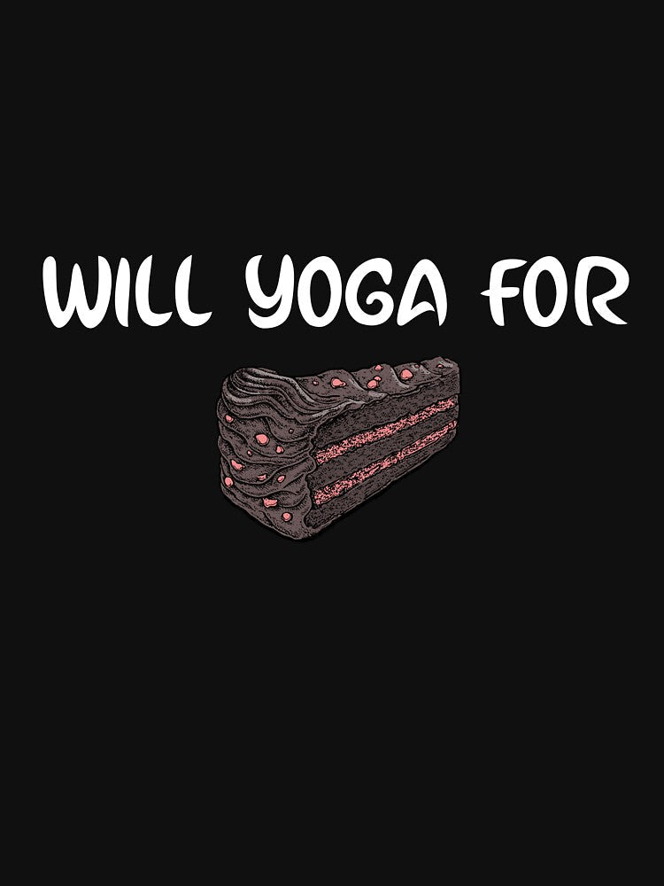 Will Yoga For Cake by RiseandShineTee Unisex , , , Long Sleeve Tee
