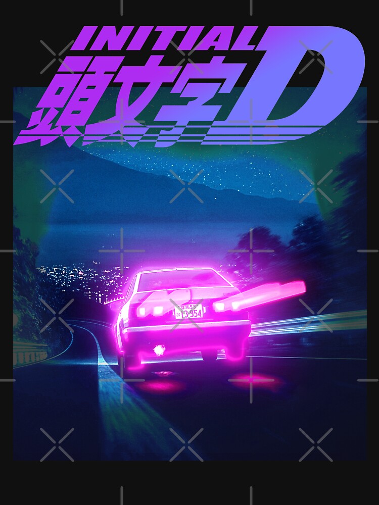 INITIAL D NEON LIGHT AE86 by GeeknGo Unisex , , , Long Sleeve Tee