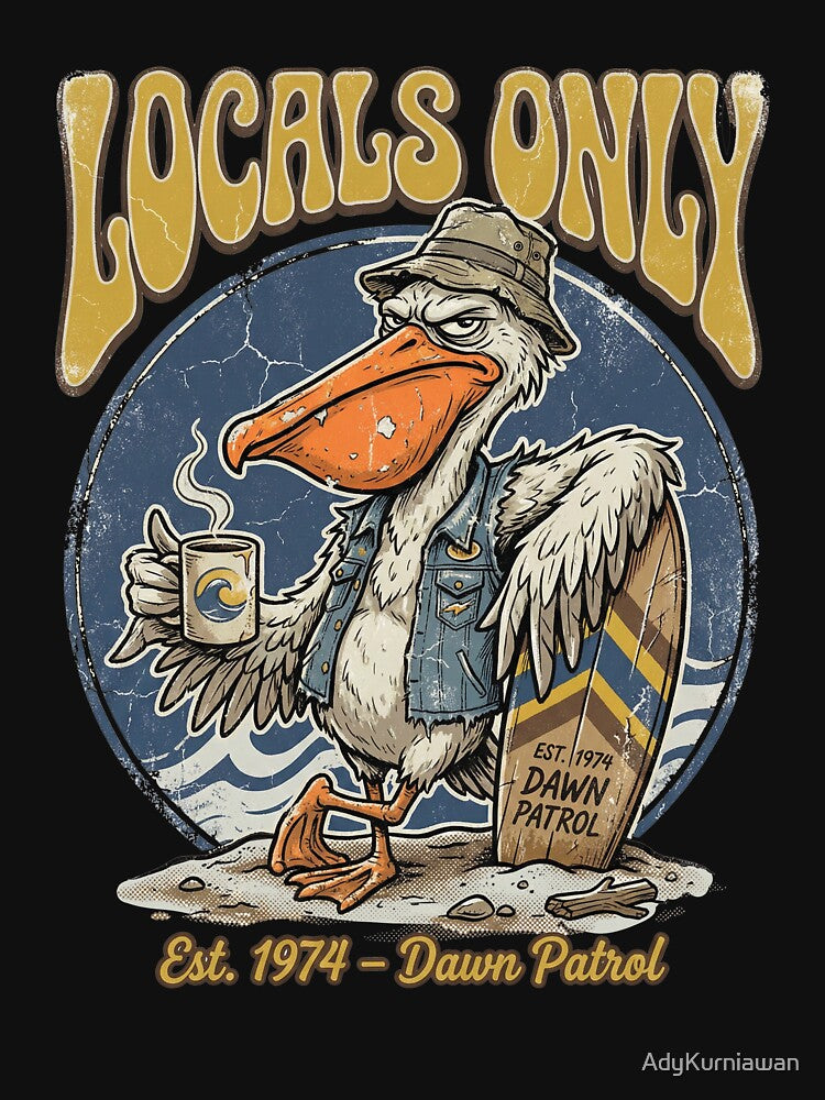 Grumpy Pelican Surf Club - Locals Only by AdyKurniawan
