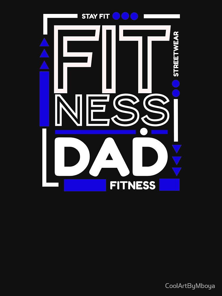 Fitness Dad | Fitmc by CoolArtByMboya Unisex , , , Long Sleeve Tee