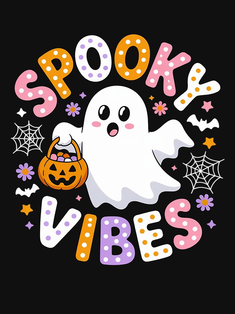 Spooky Vibes Ghost  Halloween Women Girls Kids by ControlCenter