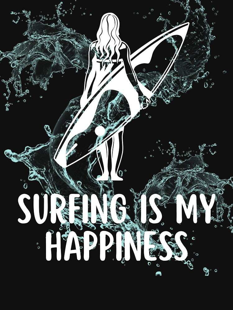SURFING IS MY HAPPINESS by MJ96-PRO Unisex , , , Long Sleeve Tee