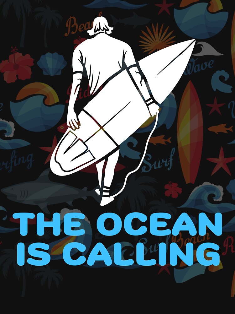 THE OCEAN IS CALLING by MJ96-PRO Unisex , , , Long Sleeve Tee