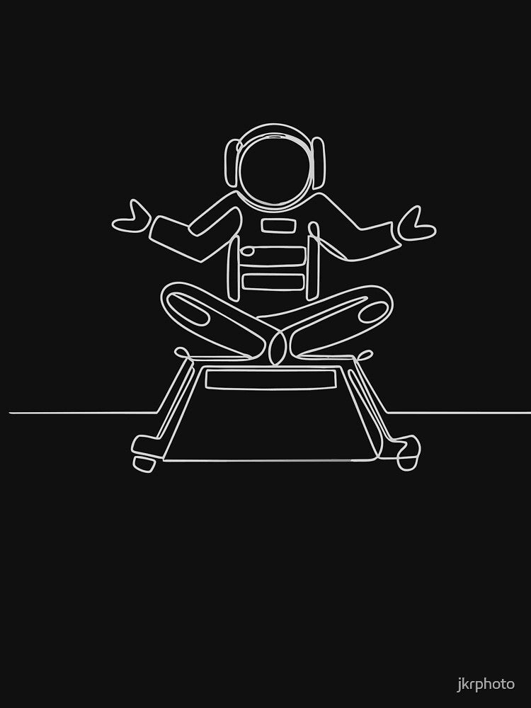 Chair Yoga astronaut by jkrphoto Unisex , , , Long Sleeve Tee