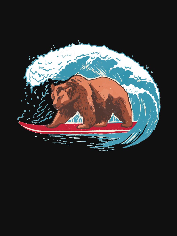 Surfing bear by zaher97 Unisex , , , Long Sleeve Tee