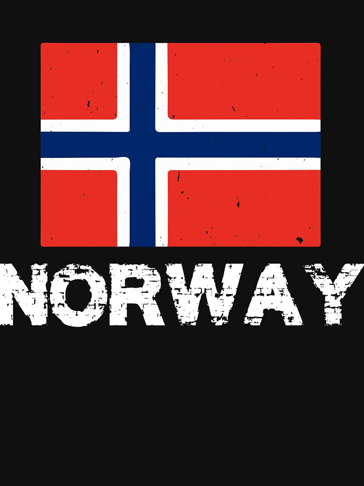 Norway National Pride Norwegian Flag Design by AllStarMerch