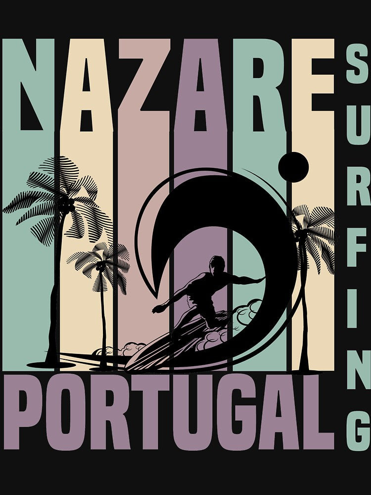 Nazare Surfing Surf Portugal Beach Gift - Surfing Is My Passion by medbdj Unisex , , , Long Sleeve Tee