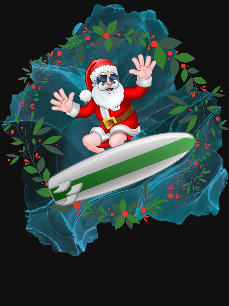 THE COOL SURFIST SANTA by MJ96-PRO Unisex , , , Long Sleeve Tee