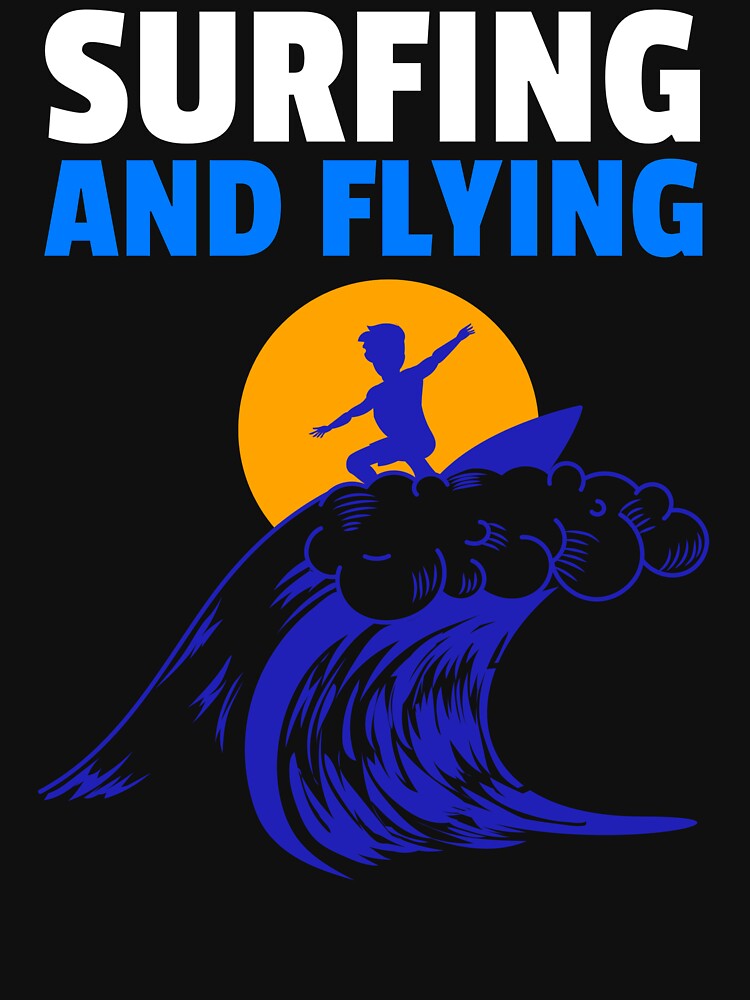 SURFING AND FLYING by MJ96-PRO Unisex , , , Long Sleeve Tee