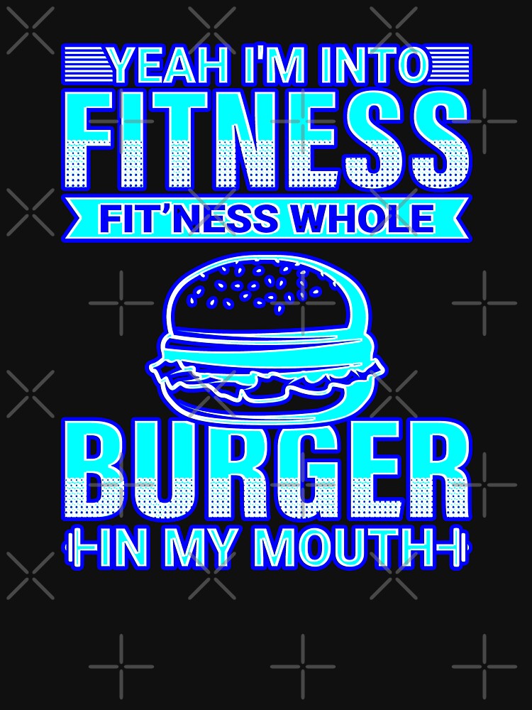 Funny Burger Lover Fitness #1 by creativerooney Unisex , , , Long Sleeve Tee