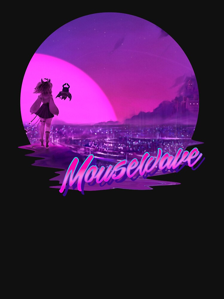 Mousewave - Ironmouse Synthwave by NeonSunsetMedia Unisex , , , Long Sleeve Tee