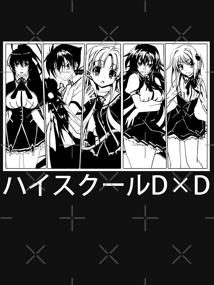 Black And White Design High School DxD Anime Characters by MariaThelma5 Unisex , , , Long Sleeve Tee