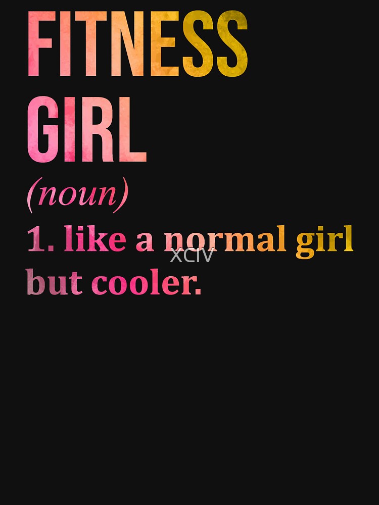 Fitness Girl Definition in Watercolor by XCIV Unisex , , , Long Sleeve Tee