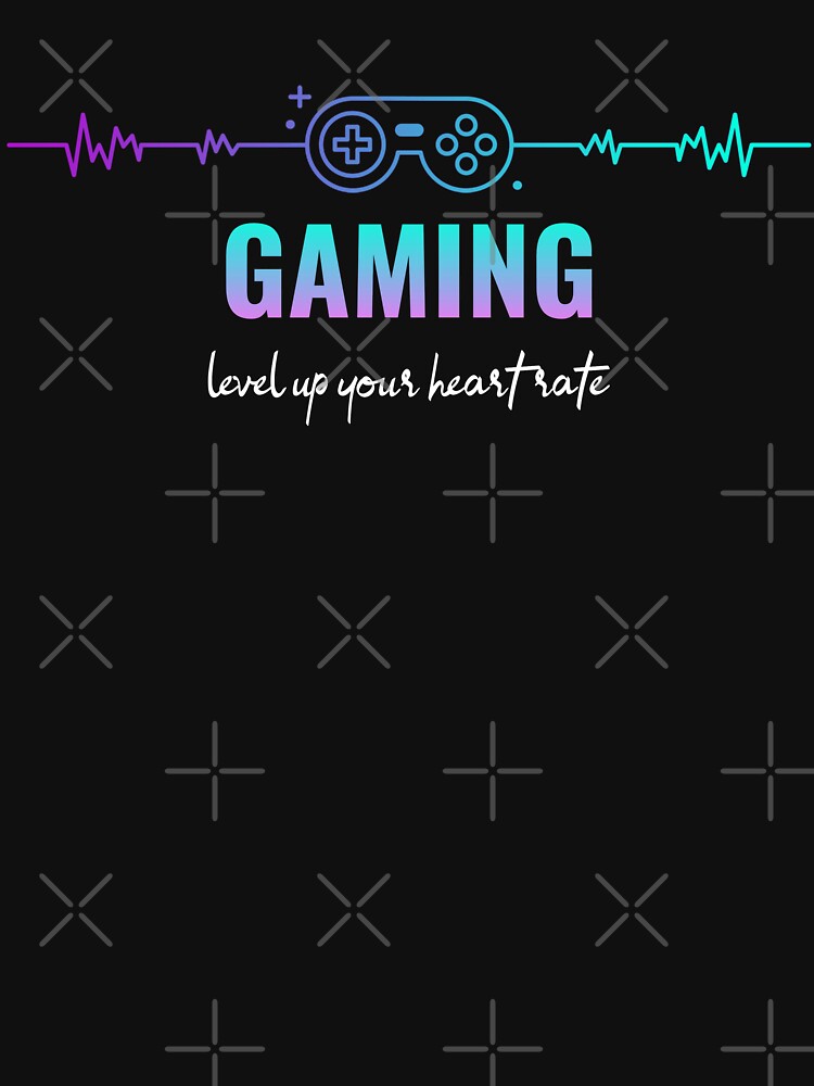 Gaming: Level Up Your Heart Rate/Gaming Gaming/Gaming Designs by TeeGraffiti Unisex , , , Long Sleeve Tee