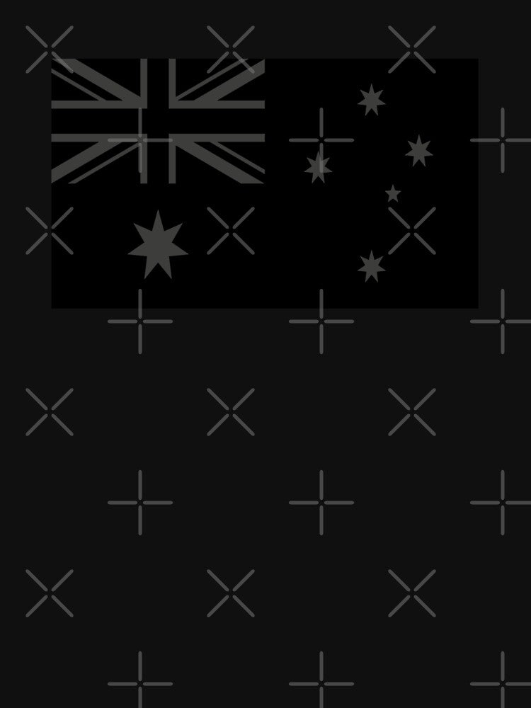 Australia Blackout/Stealth Flag by Cestus Unisex , , , Long Sleeve Tee
