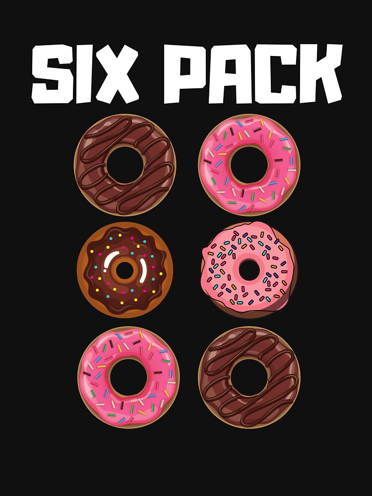 Six Pack Donut - Funny Gym Gift by wapix Unisex , , , Long Sleeve Tee