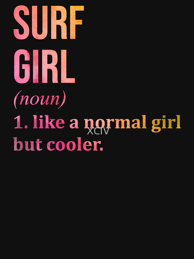 Surf Girl Definition in Watercolor by XCIV Unisex , , , Long Sleeve Tee