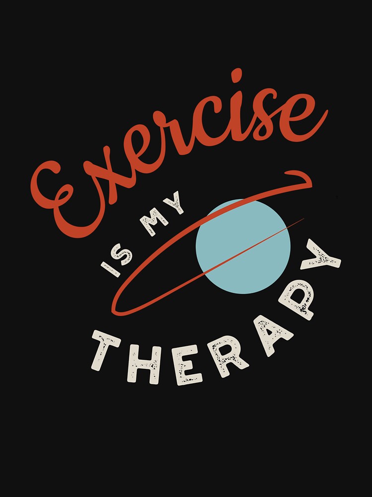 Fitness Exercise is My Therapy by whyitsme Unisex , , , Long Sleeve Tee