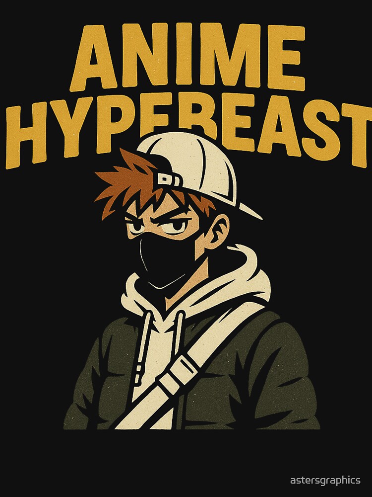 Anime Hypebeast Streetwear Masked Anime Boy Urban Aesthetic Design by astersgraphics Unisex , , , Long Sleeve Tee