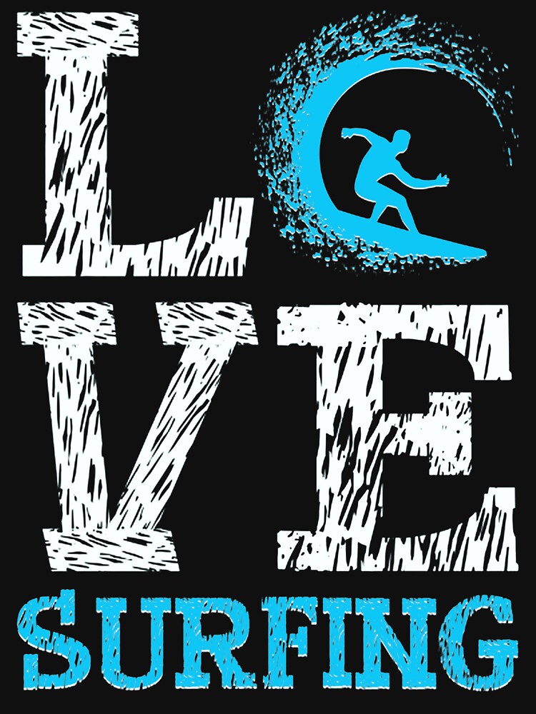 Love Surfing by GeniusDesignArt Unisex , , , Long Sleeve Tee