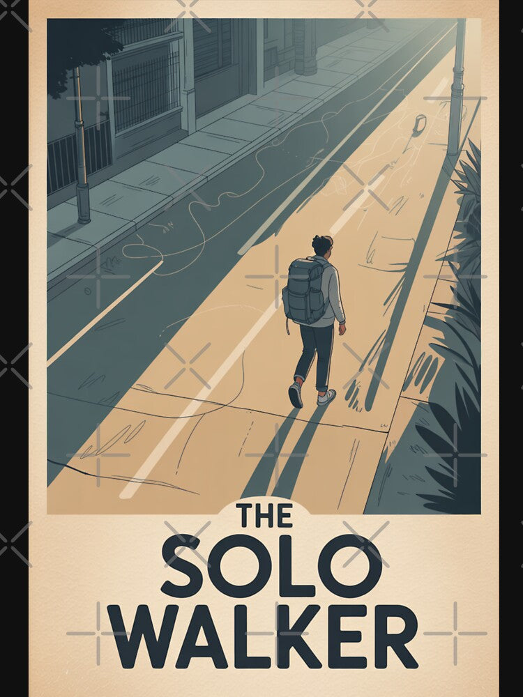 The Solo Walker – Solo Travel Personality Sticker & Poster by TheChaosDesign Unisex , , , Long Sleeve Tee