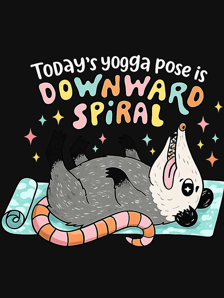 Downward Spiral Yoga Pose Funny Dog by najaks Unisex , , , Long Sleeve Tee