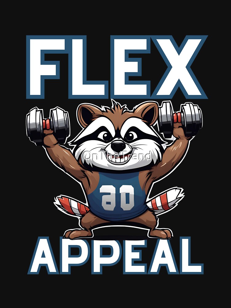 Flex Apppeal - Raccoon Gym by OnTheTrend Unisex , , , Long Sleeve Tee
