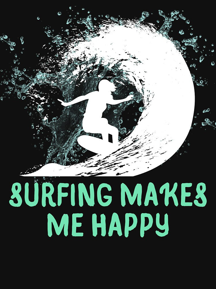 SURFING MAKES ME HAPPY by MJ96-PRO Unisex , , , Long Sleeve Tee