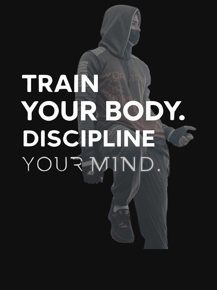 Train Your Body Discipline Your Mind Shirt | Motivational Fitness Apparel by guchieworld21