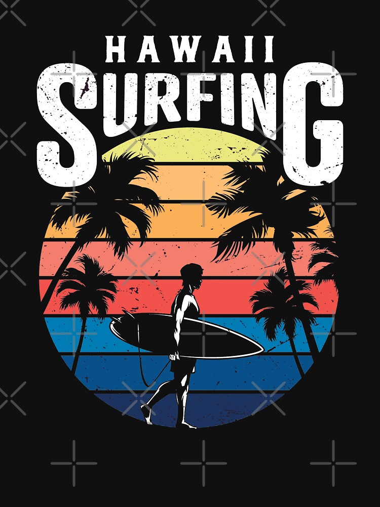 Hawaii Surfing #2 by SalahBlt Unisex , , , Long Sleeve Tee