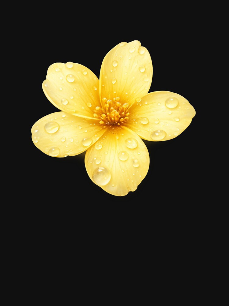 Yellow Flower with Water Drops by MKVisions Unisex , , , Long Sleeve Tee
