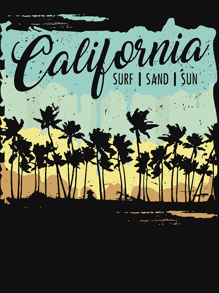 California Surfing Beach Summer Vintage by ShaneGuzman Unisex , , , Long Sleeve Tee