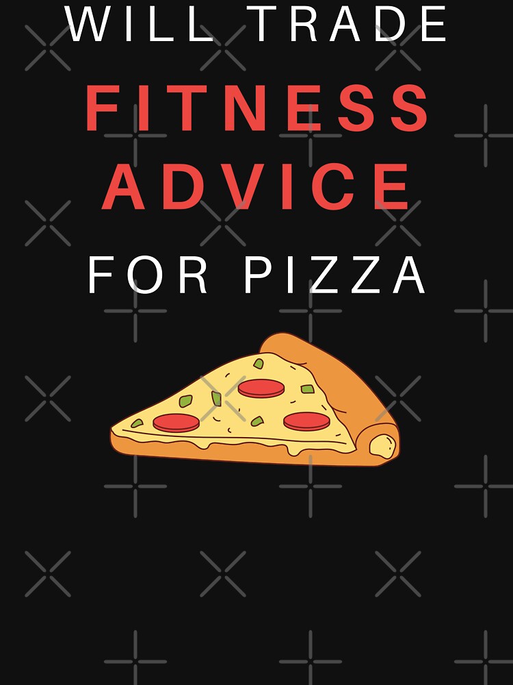 Will trade fitness advice for pizza by OlgaZhu Unisex , , , Long Sleeve Tee