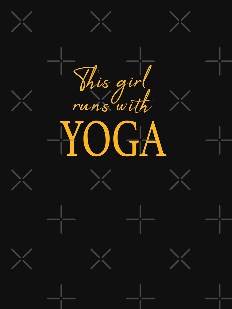 yoga saying - this girl runs with yoga by LioPart Unisex , , , Long Sleeve Tee