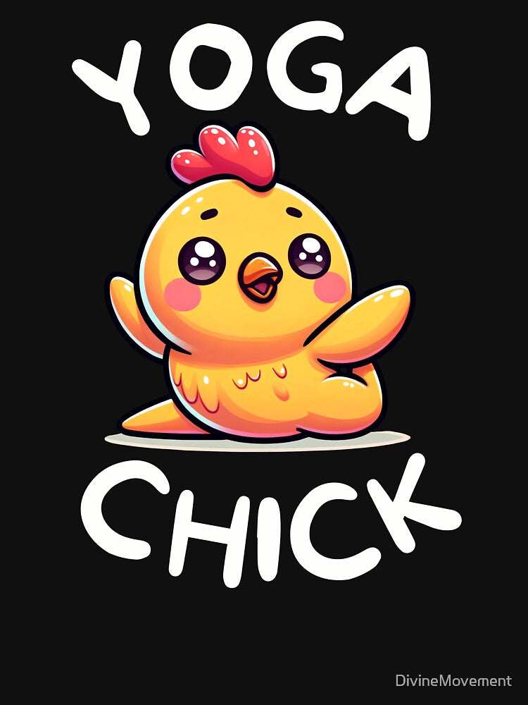 Chicken Yoga Girlie Joke by DivineMovement Unisex , , , Long Sleeve Tee