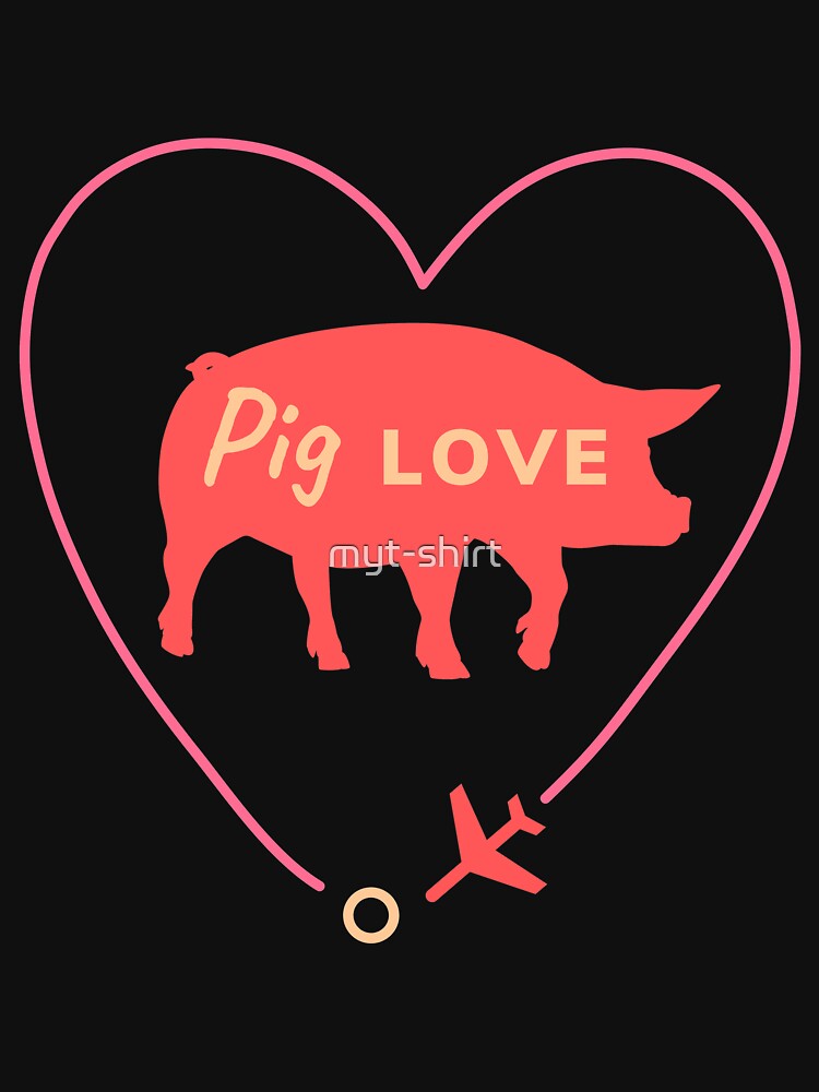 PIG LOVE TRAVEL by my Unisex , , , Long Sleeve Tee