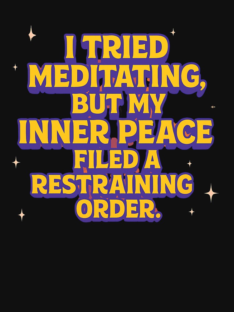 I tried meditating by whatthefoxsays Unisex , , , Long Sleeve Tee