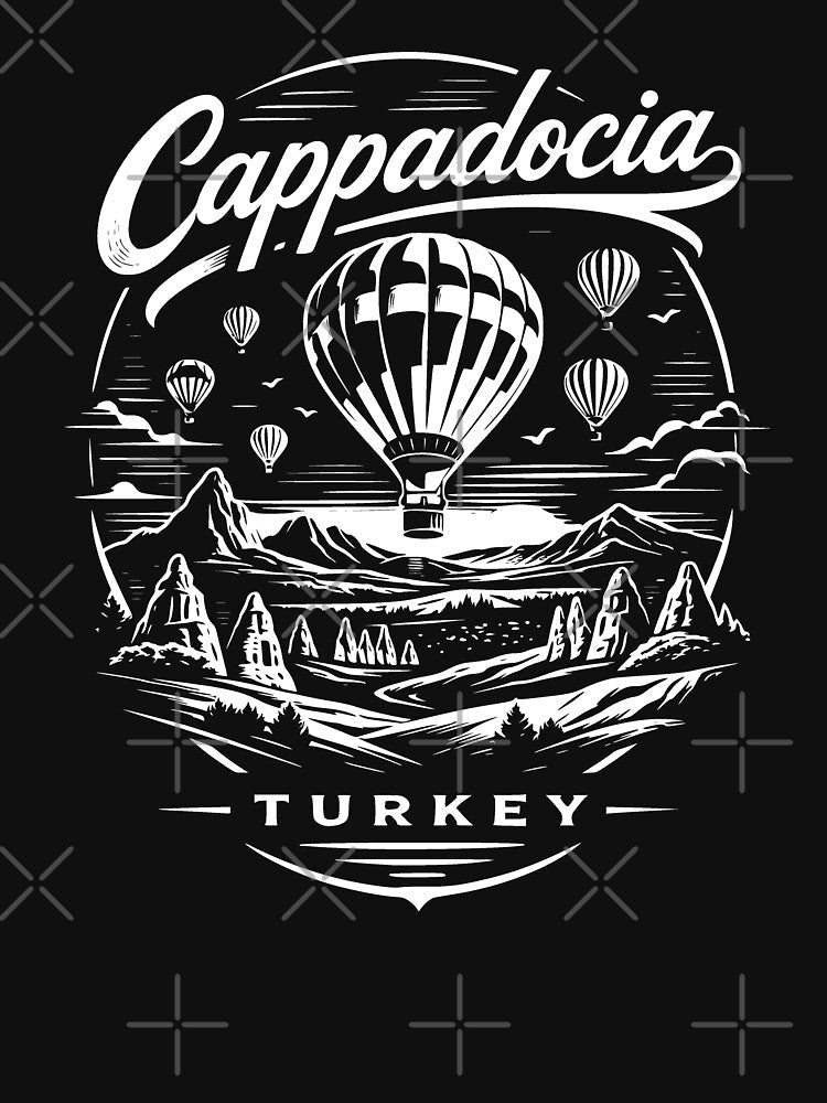 Cappadocia Turkey Hot Air Balloon Landscape by JackCurtis1991 Unisex , , , Long Sleeve Tee