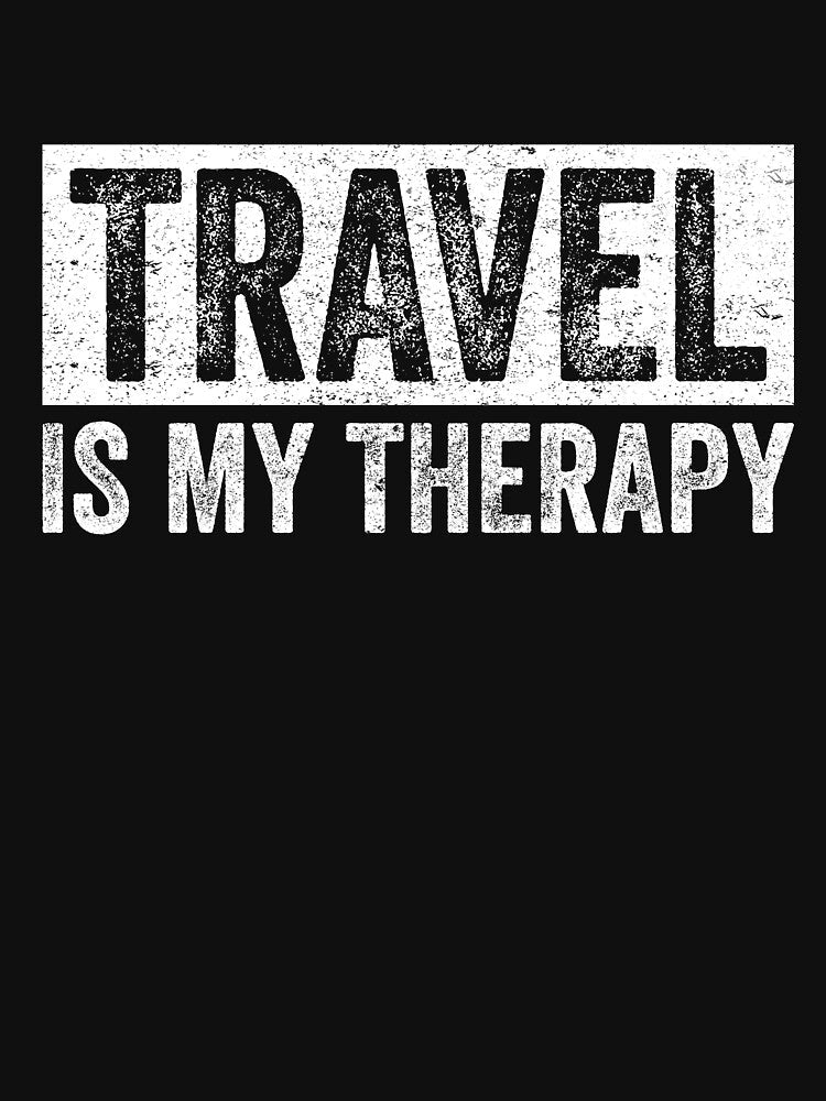 Retro Vintage Travel Is My Therapy by saifuddin shifat Unisex , , , Long Sleeve Tee