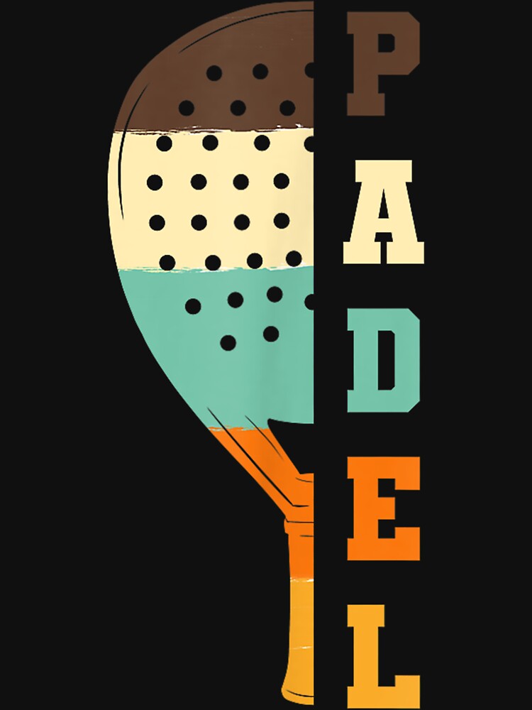 Padel Paddle Tennis Racquet Ball Vintage Colors by RobertSulli