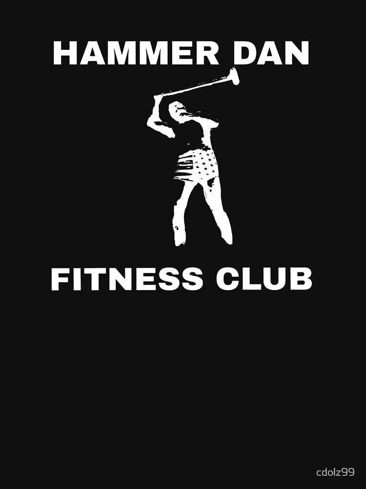 Hammer Dan Fitness Club (white) by cdolz99 Unisex , , , Long Sleeve Tee
